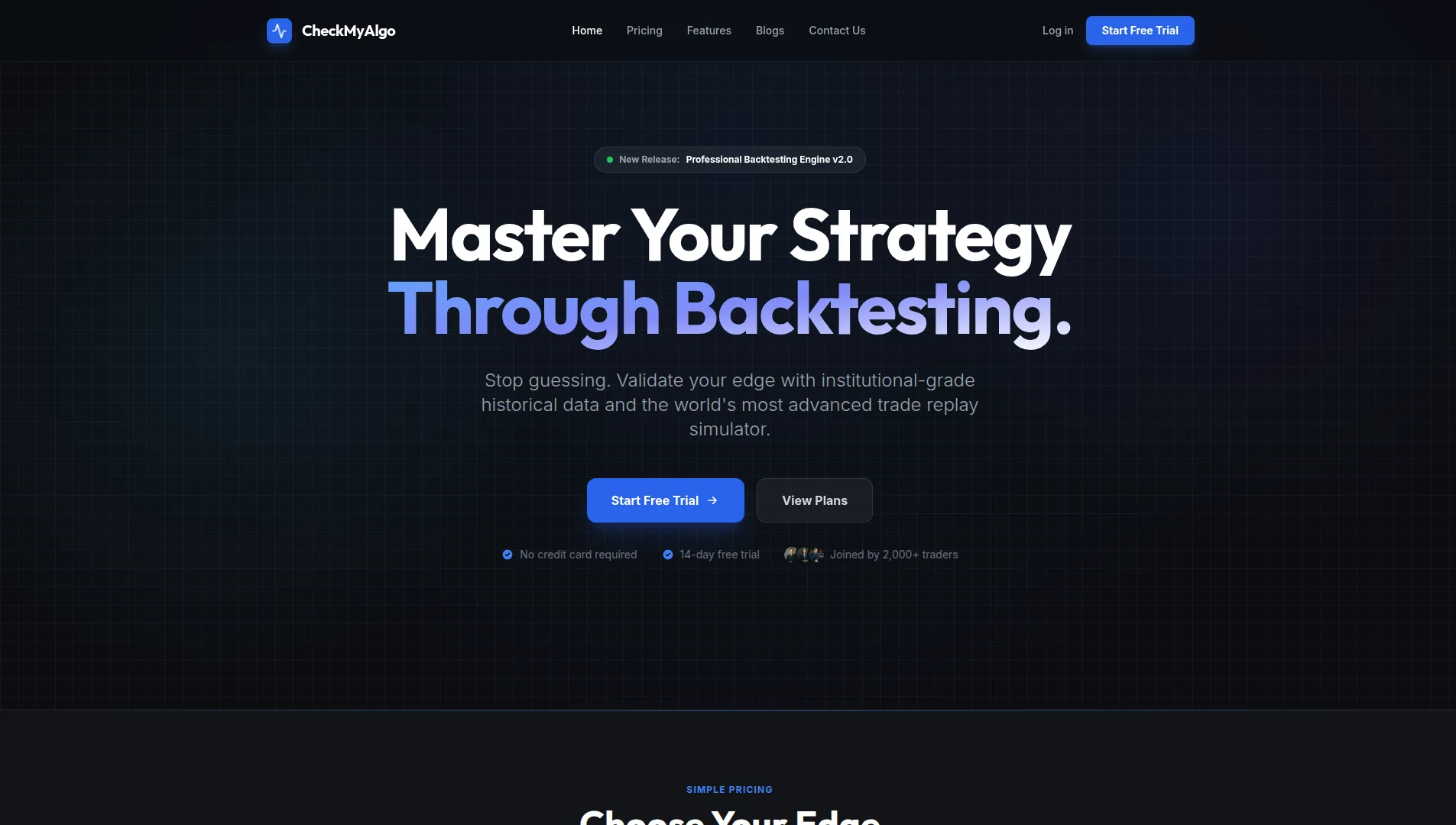 CheckMyAlgo platform detail interface preview